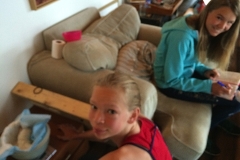 23-03. Girls weighing puppies 3