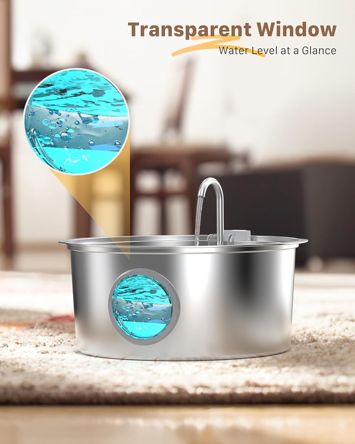 Grookpet Pet water Fountain large dogs 5